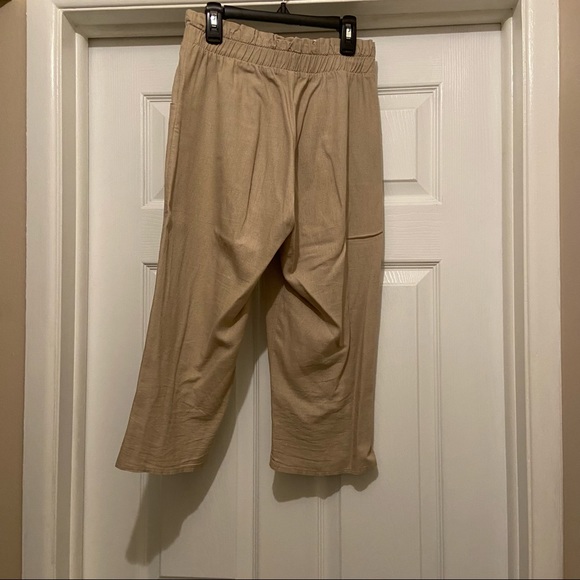 WIDE LEG LINEN TROUSERS - Picture 2 of 3